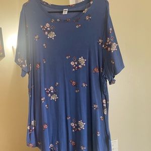 Old Navy XL top, blue with flowers